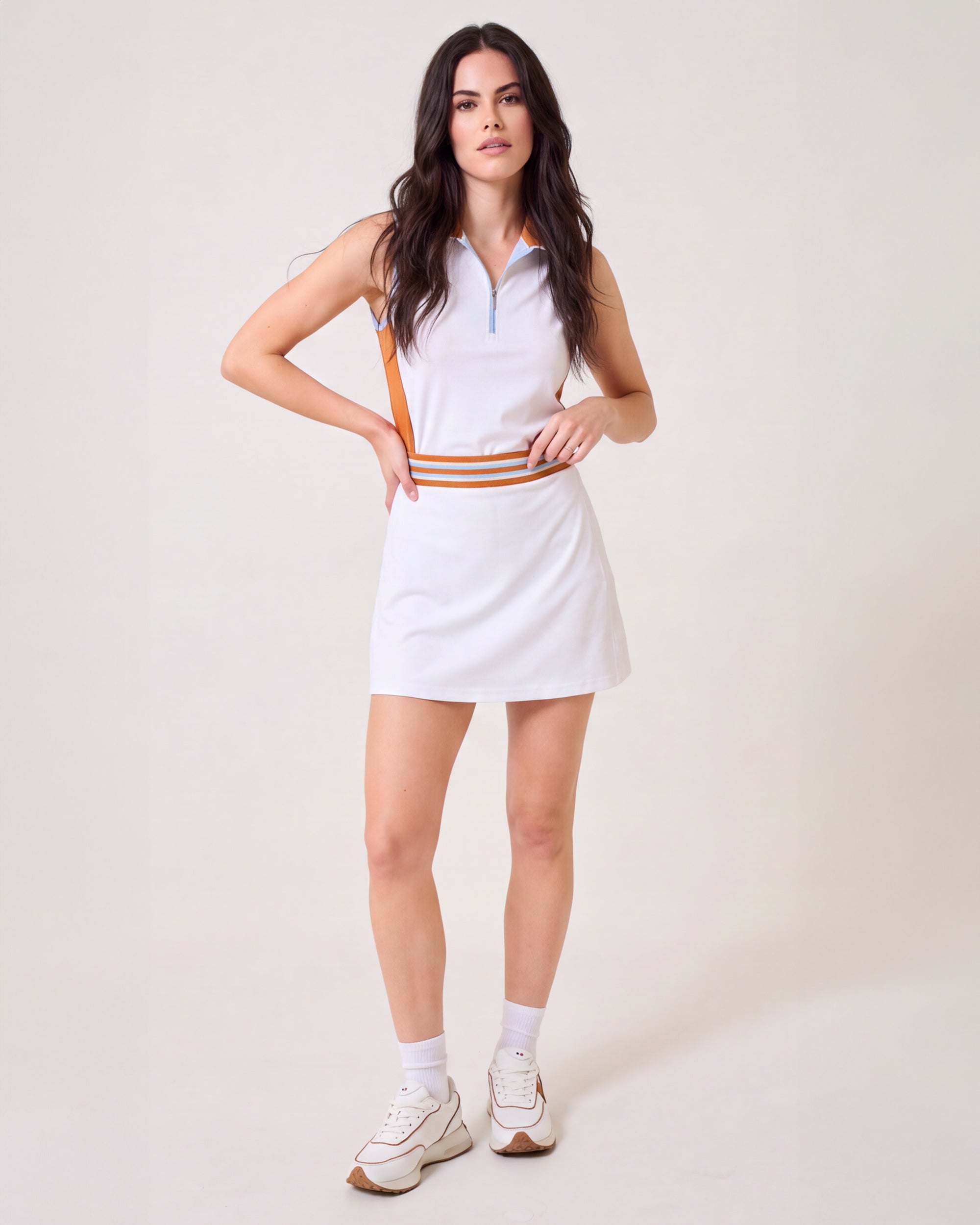 Jamie Sleeveless - White/Copper