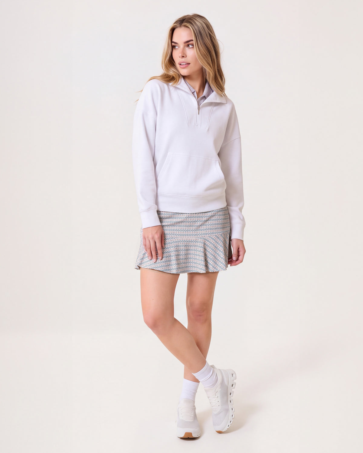 Clubhouse Half Zip - White