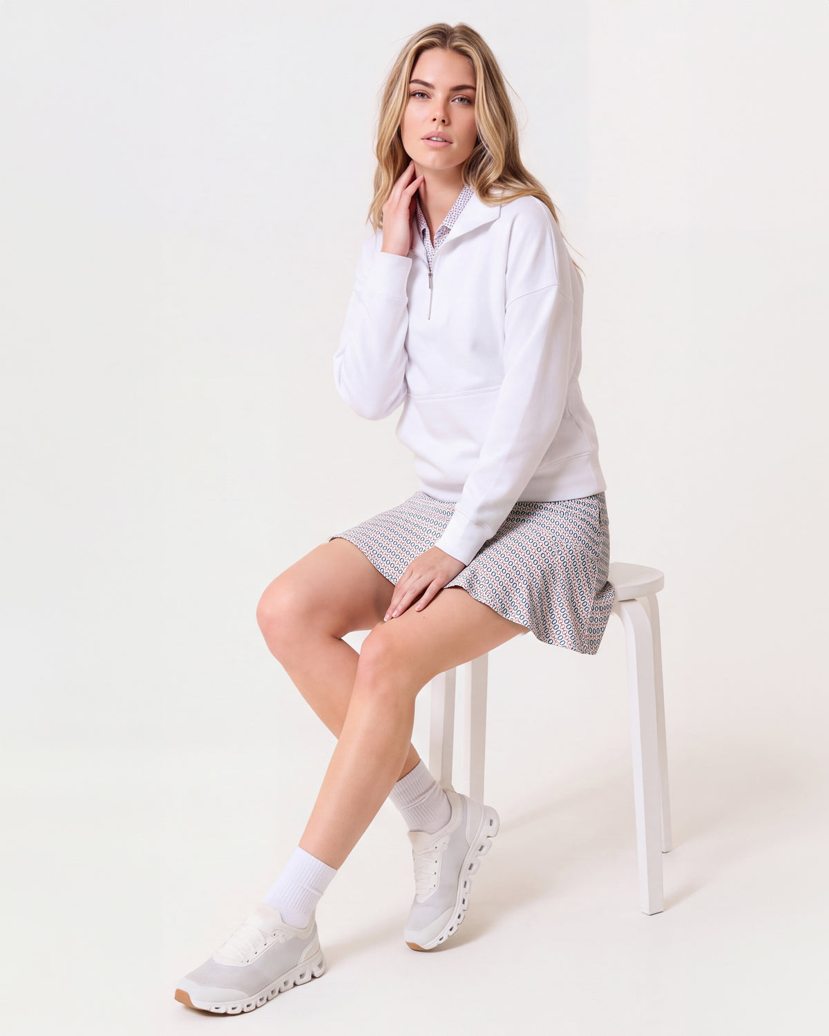 Clubhouse Half Zip - White