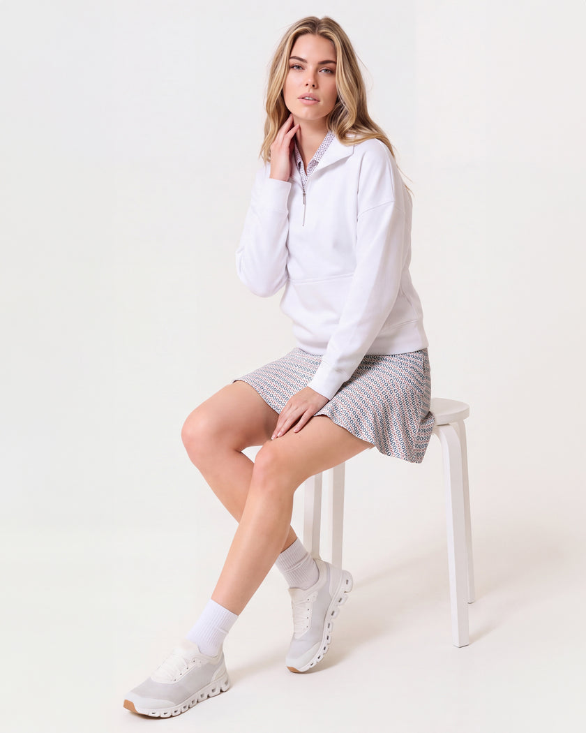 Clubhouse Half Zip - White