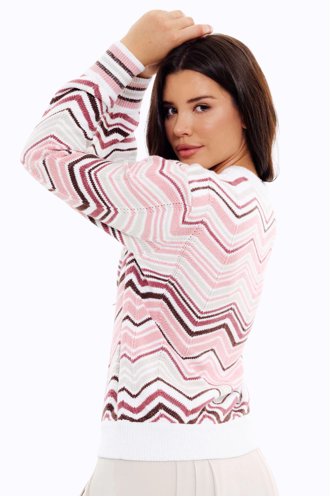 Club Cardigan - Chevron Swing