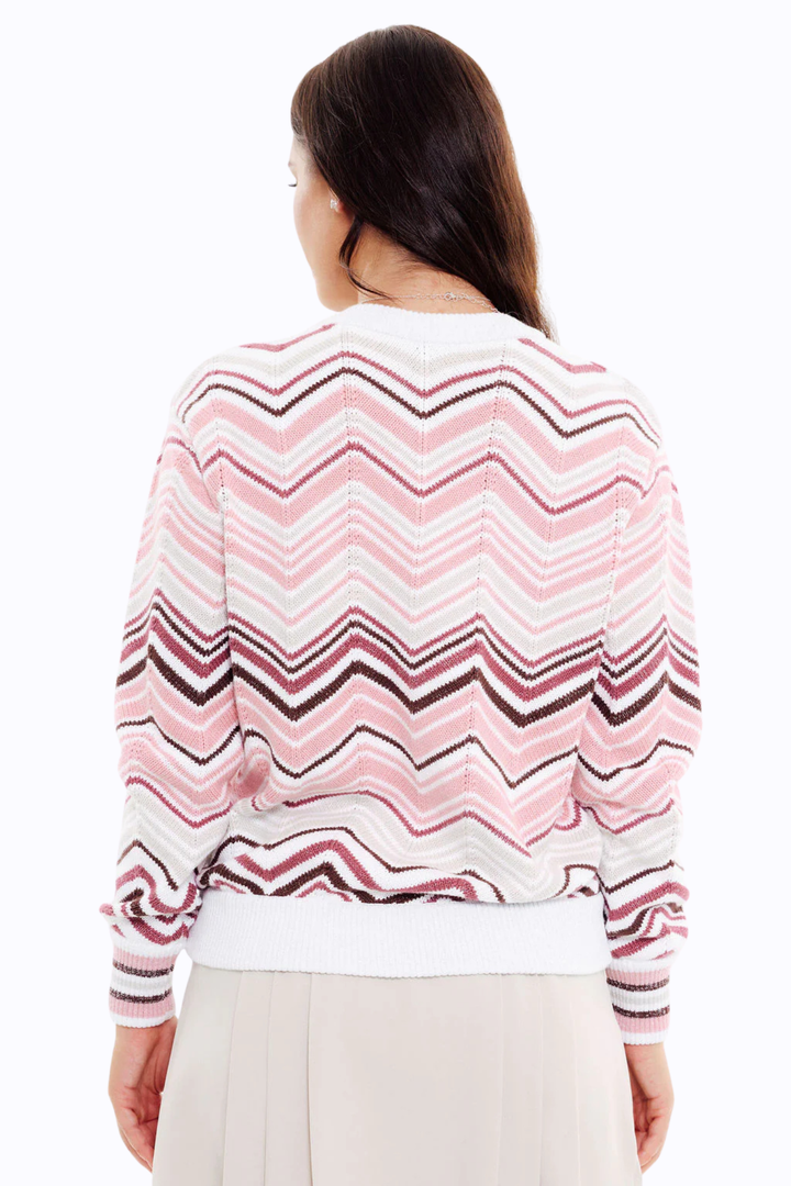 Club Cardigan - Chevron Swing