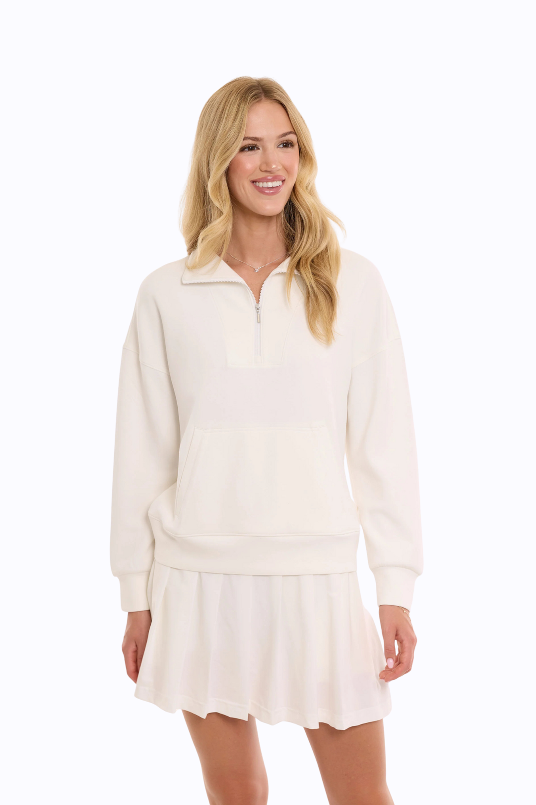 Clubhouse Half Zip - White