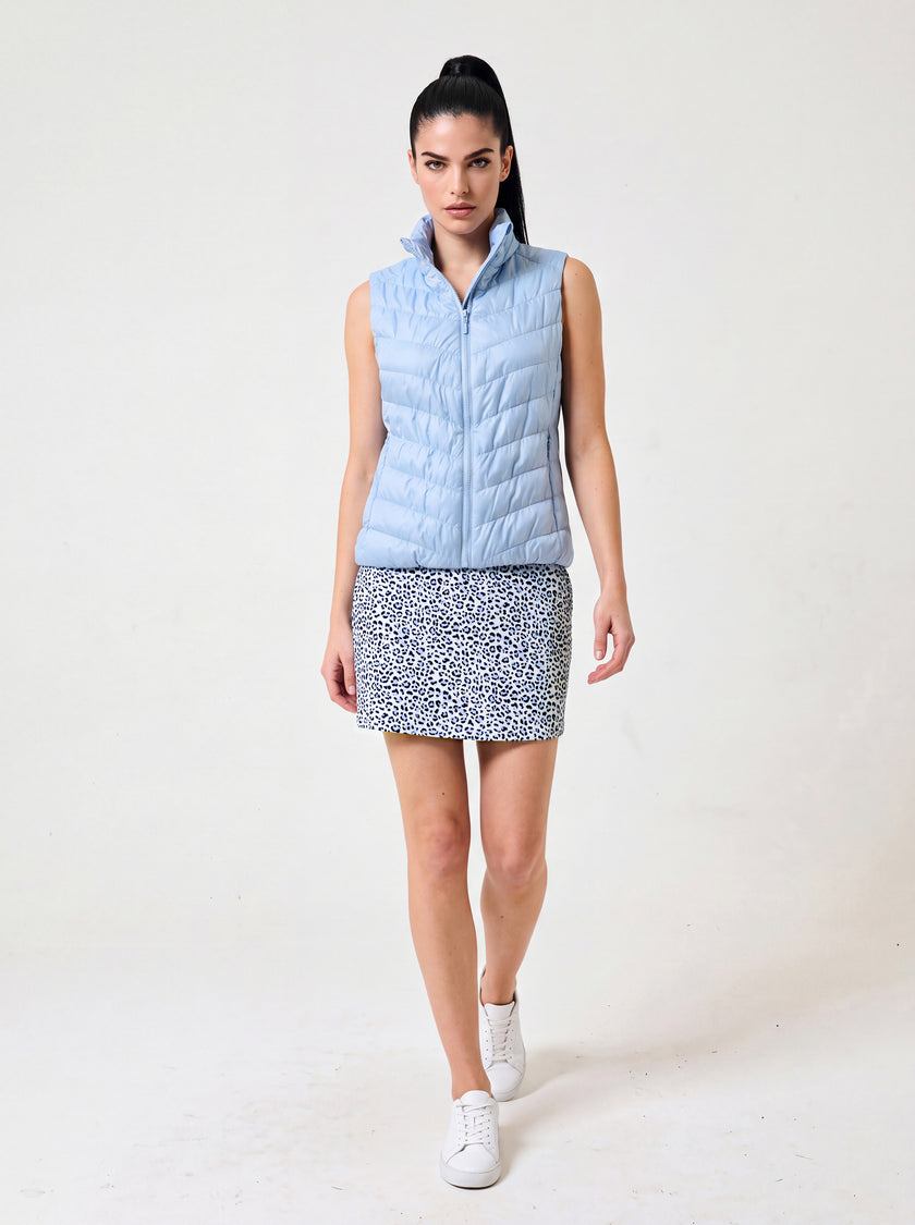 Heritage Vest Arctic Blue Soft Chalet — shop front detail