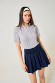 Lucy Ice short sleeve top in Optical print, front