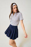 Lucy Ice short sleeve top in Optical print, front