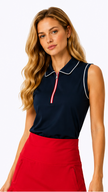 Elina Ice Sleeveless - Classic Navy/White