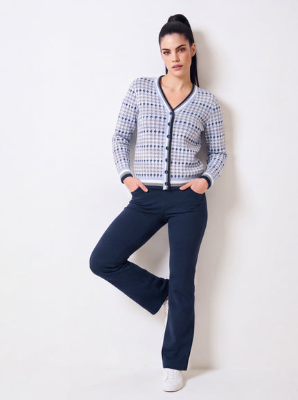 Houndstooth Sweater White/Grey Soft Chalet — shop front alternate