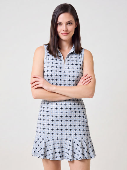 Flare Ice Skort Plaid Soft Chalet — shop front alternate with Elina