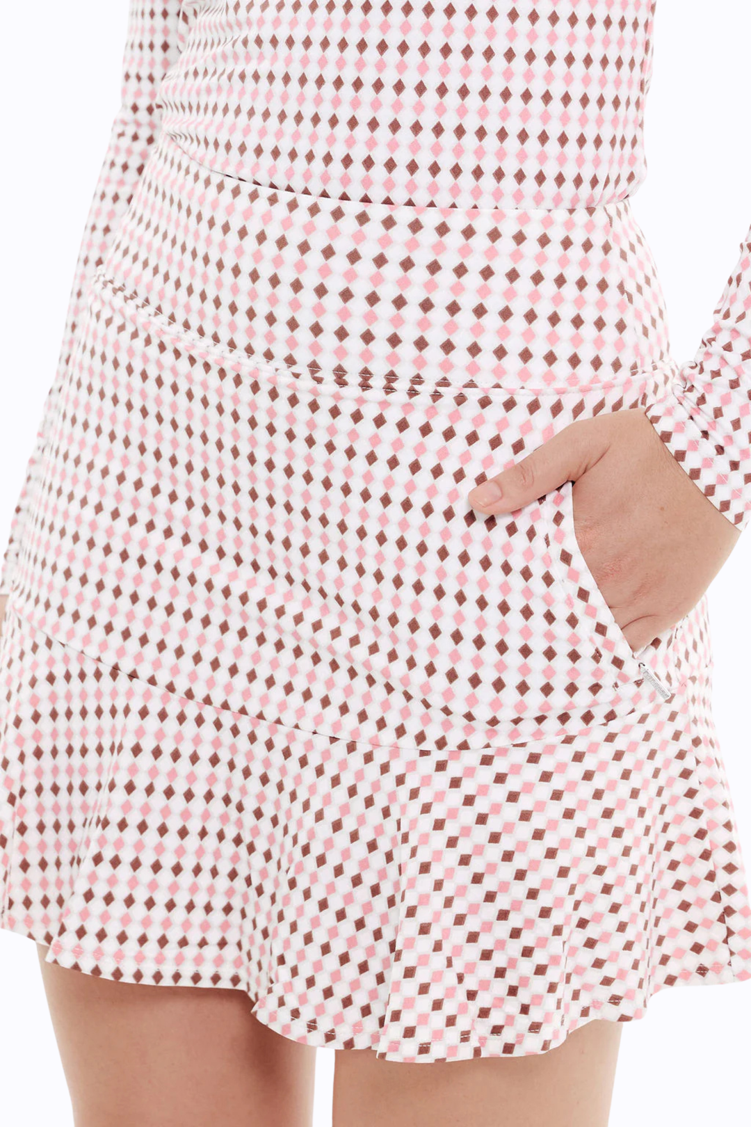 Flare Ice Skort - Rose Diamonds