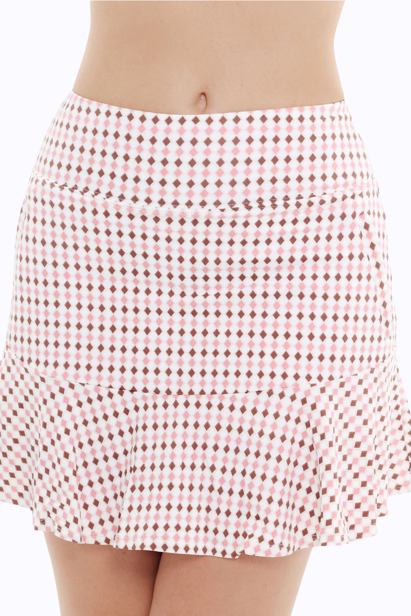 Flare Ice Skort - Rose Diamonds