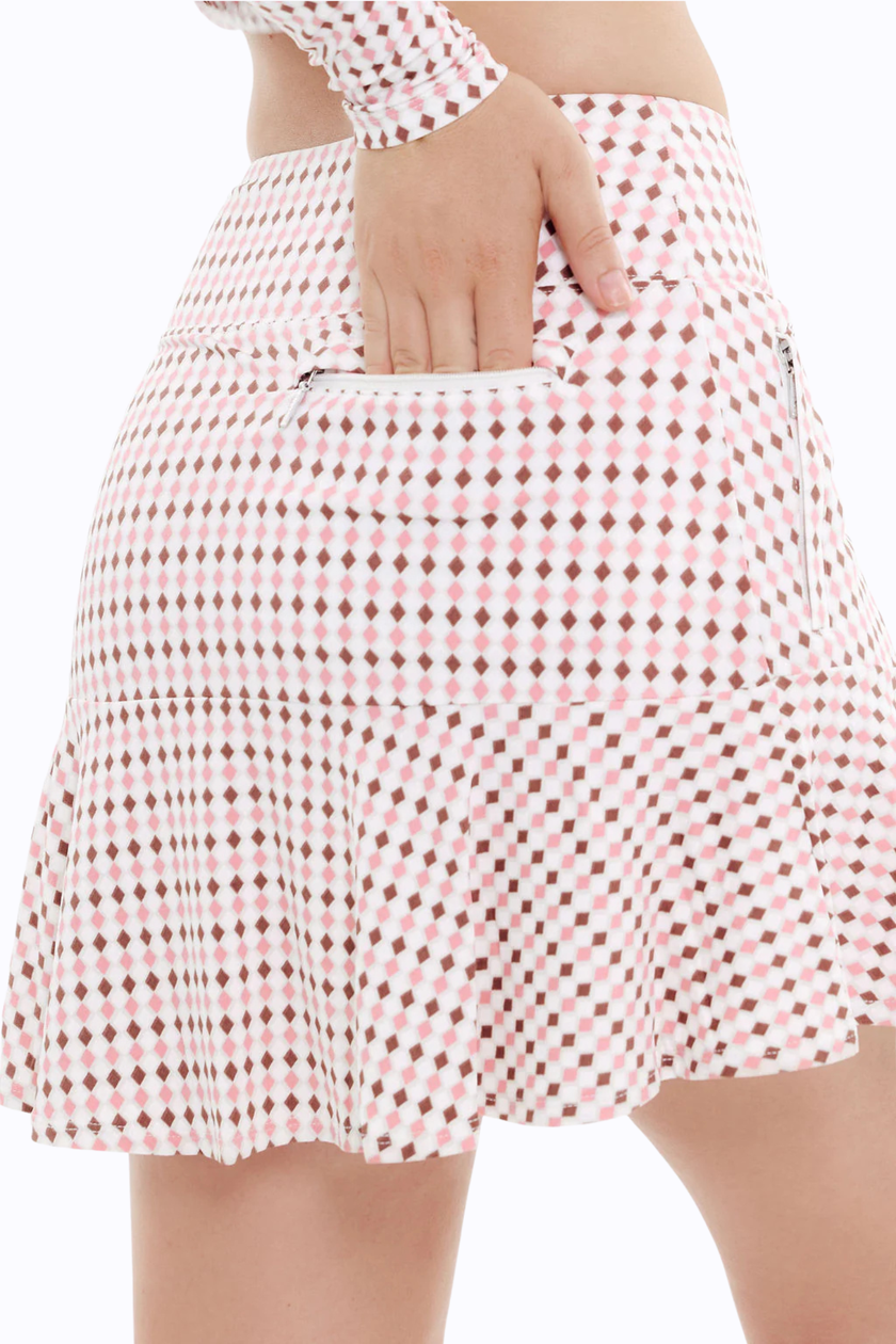 Flare Ice Skort - Rose Diamonds