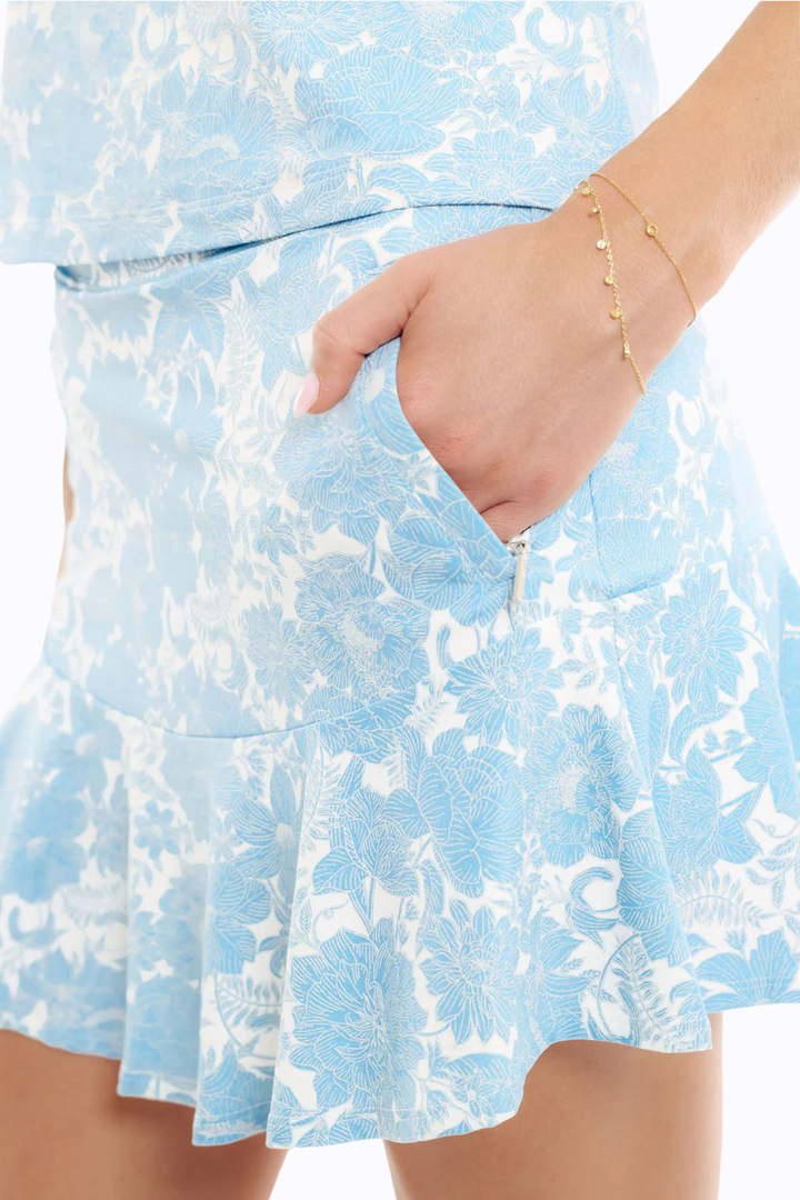 Flare Ice Skort - Water Hyacinth