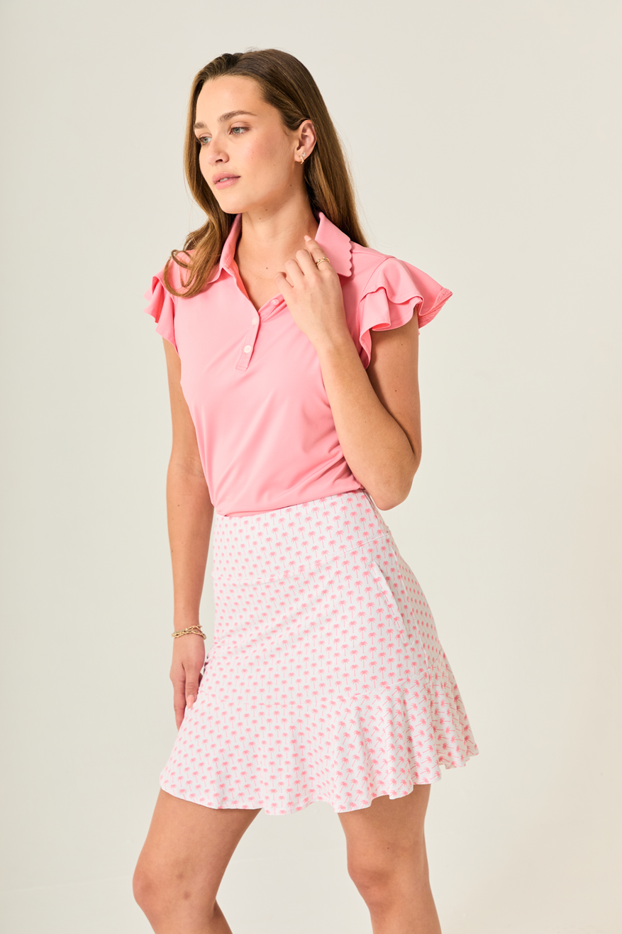 Flare Ice Skort - Blush Palm