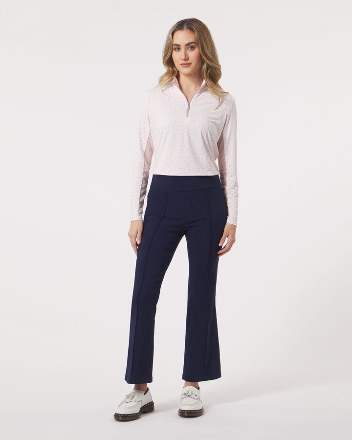 Jackie Cropped Flare Pant - Navy