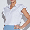 Harper Ruffle Sleeve - White