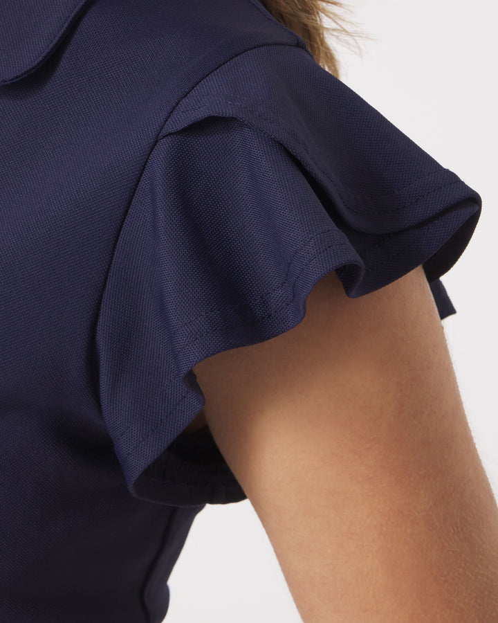 Harper Ruffle Sleeve - Classic Navy