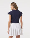 Harper Ruffle Sleeve - Classic Navy