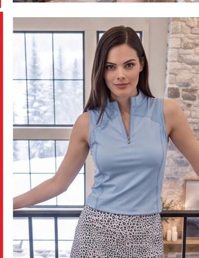 Harlo Snow Leopard skort with sleeveless top — lifestyle