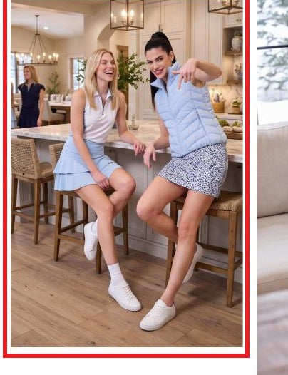 Harlo Snow Leopard skort — coordinated duo lifestyle