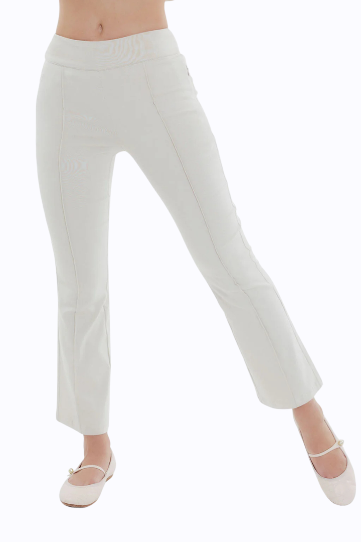Jackie Cropped Flare Pant - Stone