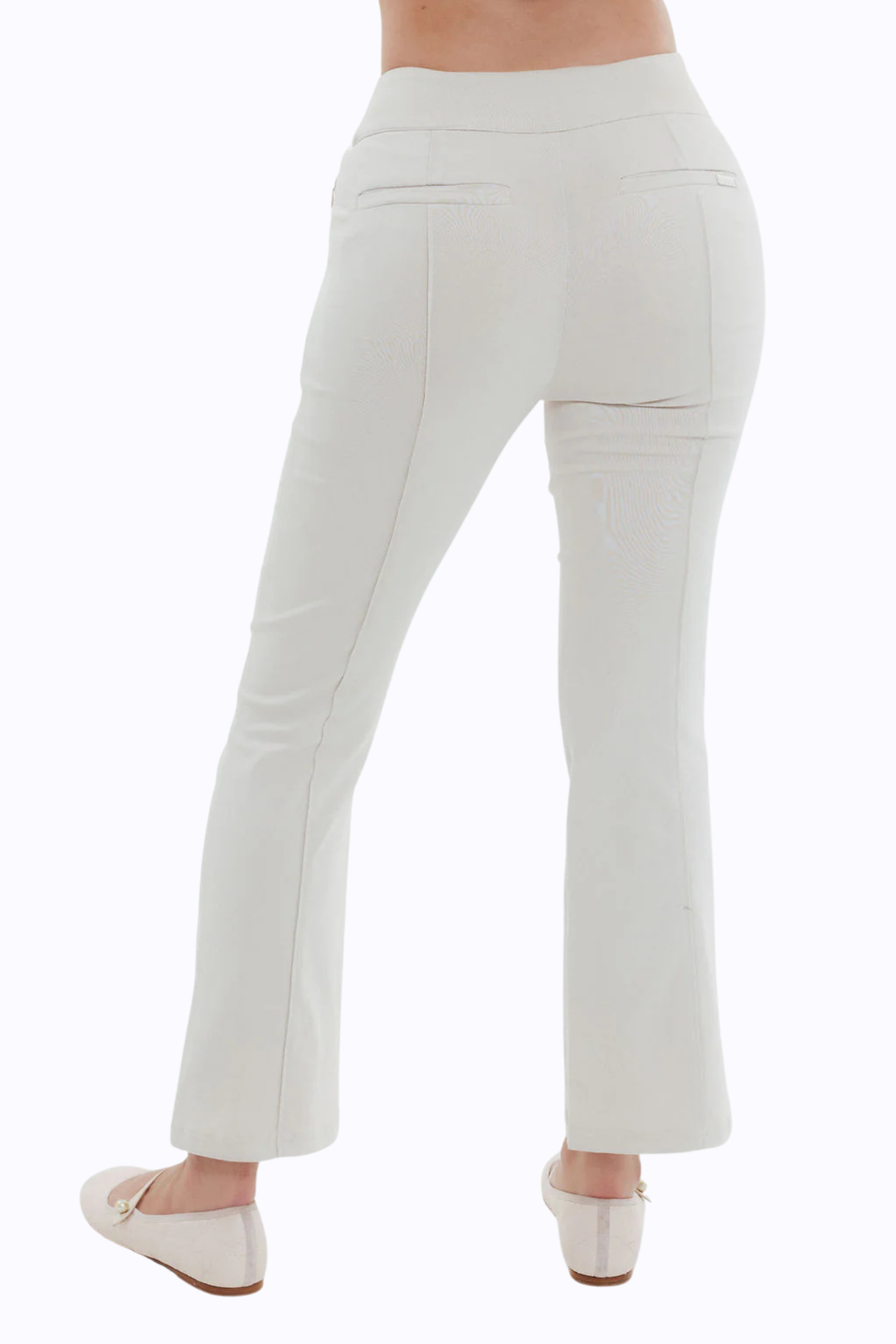 Jackie Cropped Flare Pant - Stone