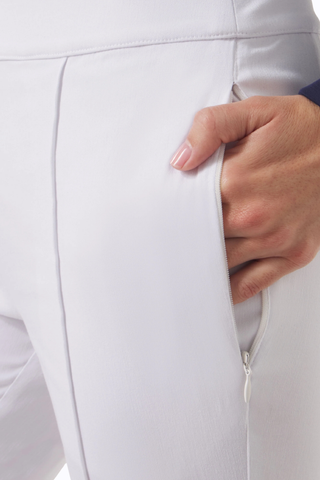 Jackie Cropped Flare Pant - White