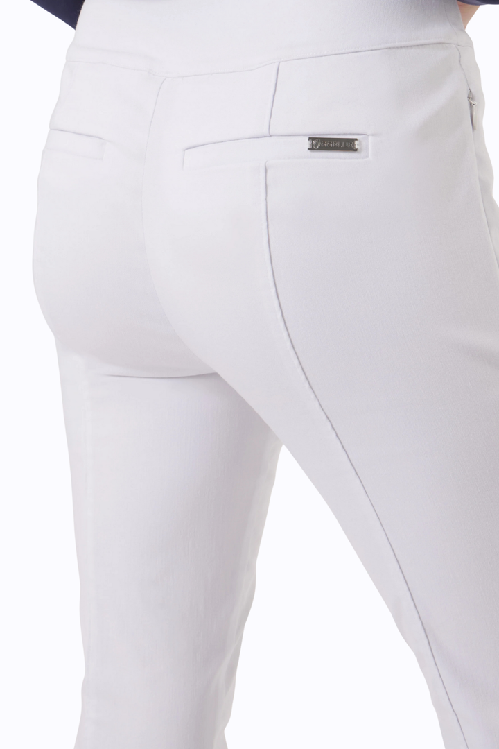 Jackie Cropped Flare Pant - White