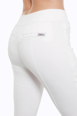 Jackie Cropped Flare Pant - White