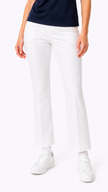 Jackie Cropped Flare Pant - White