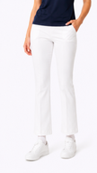 Jackie Cropped Flare Pant - White