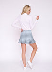 Birdie Ice Skort in Plaid print, 16.25 inch, back