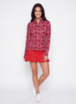 Birdie Ice Skort in Scarlet, 16.25 inch, front