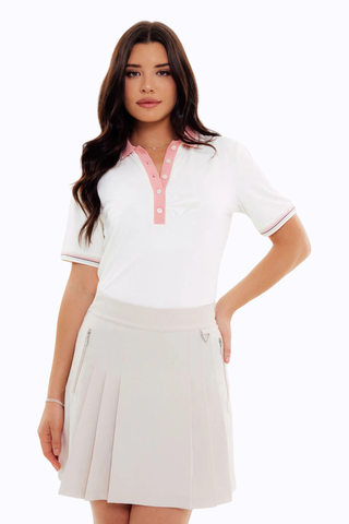 Links Luxe Tee - Snow White/Rose