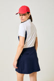 Lucy - White/Navy/Scarlet side view