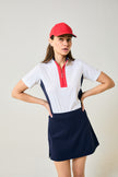 Lucy - White/Navy/Scarlet front view