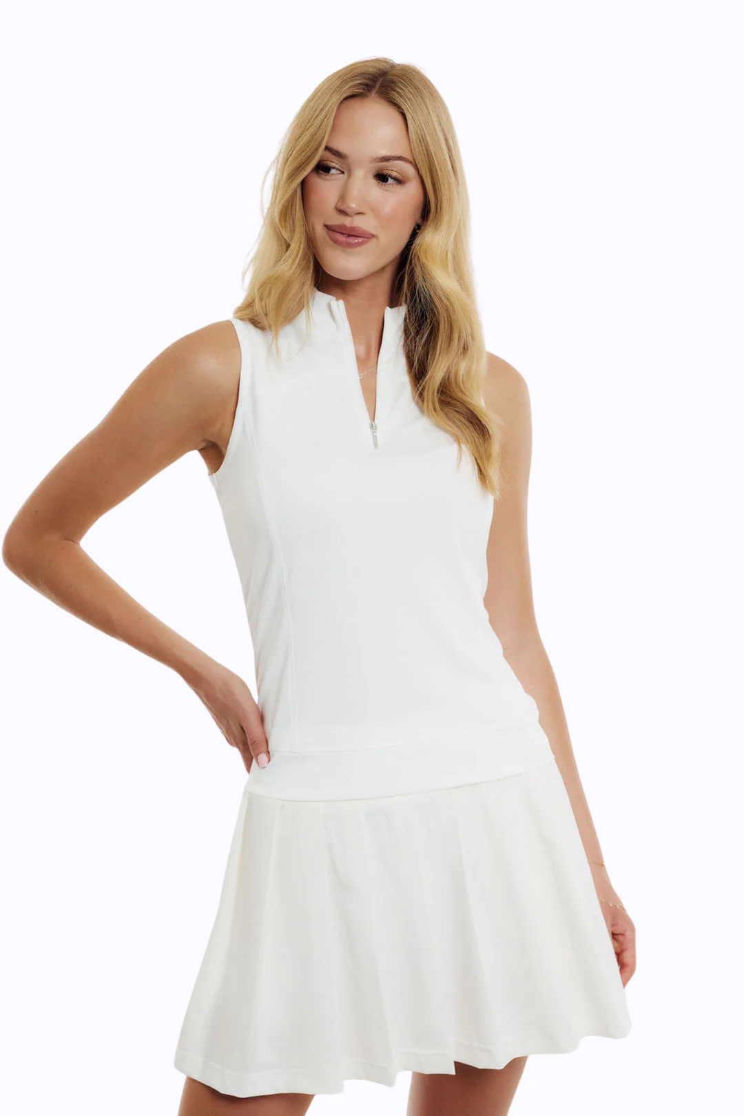 Motion Sleeveless Tank - White