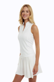 Motion Sleeveless Tank - White