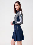 Phoebe Long Sleeve Polo Grey Heather