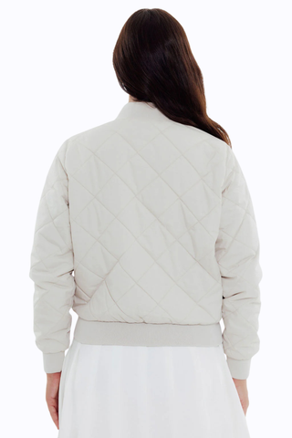 Quilted Bomber - Stone