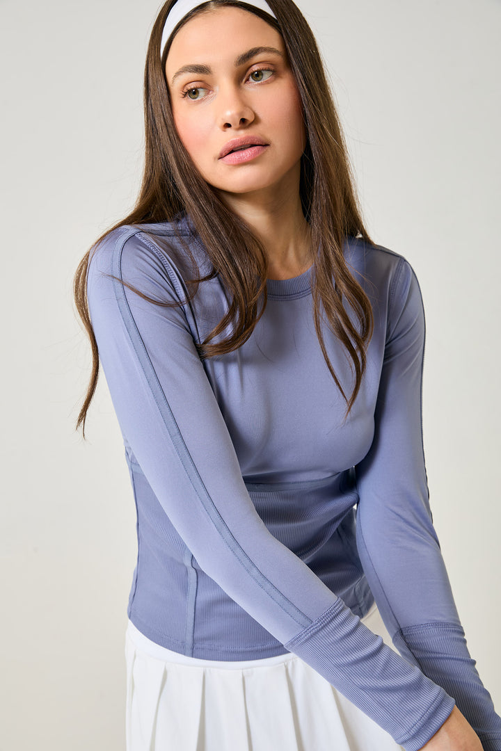 Rib Long Sleeve - Crystal Blue