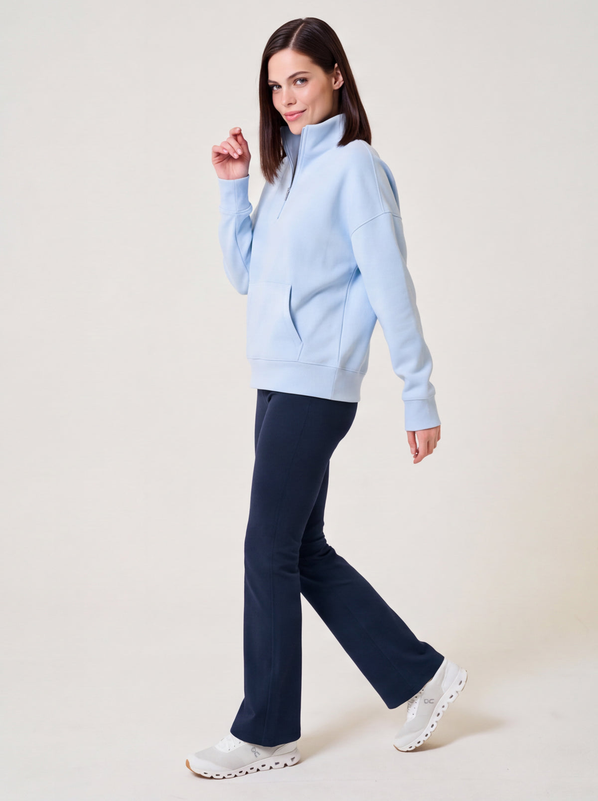 Clubhouse Half Zip Arctic Blue Soft Chalet — shop side