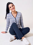 Houndstooth Sweater White/Grey Soft Chalet — shop sit