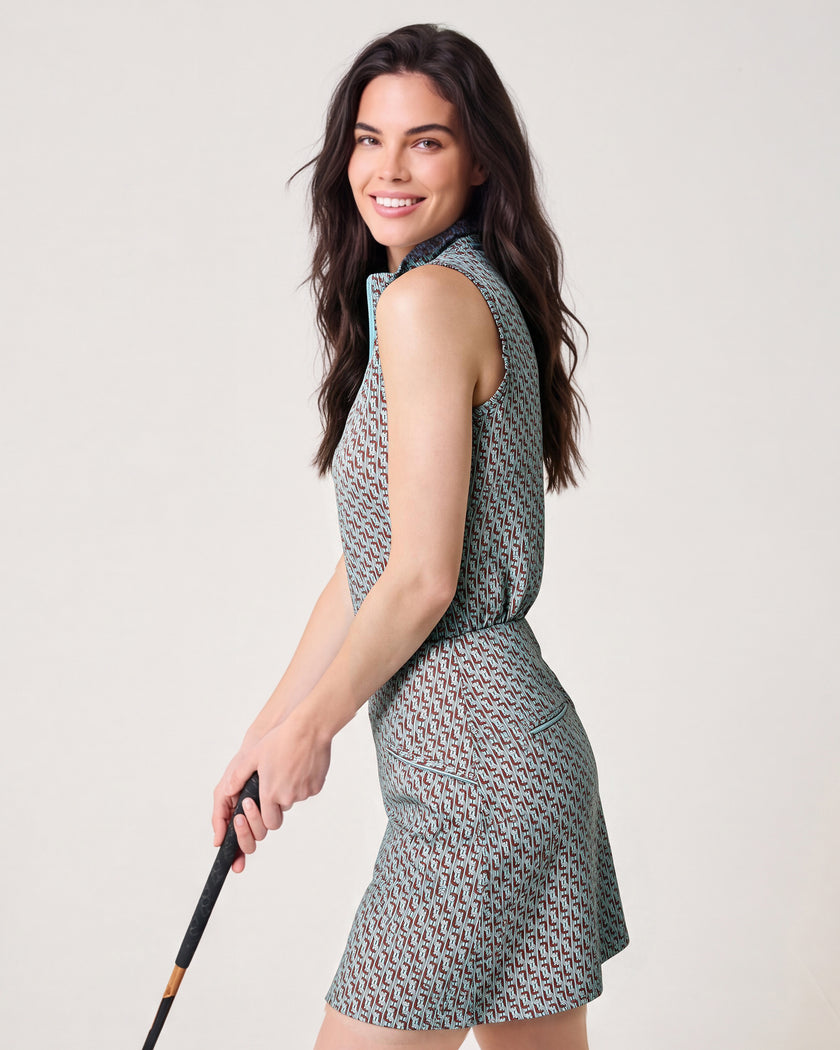 Tess Ice Sleeveless - Autumn Geo