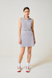 Tess Ice Sleeveless Spirit. White lattice with navy and red. Skort shown is Harlo Spirit, styling only.