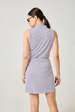 Back view of Tess Ice Sleeveless Spirit. White lattice with navy and red. Skort shown is Harlo Spirit, styling only.