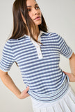 Twiggy Knit Sweater - Blue Jacquard