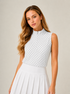 Tess Ice Sleeveless - Lush Lattice