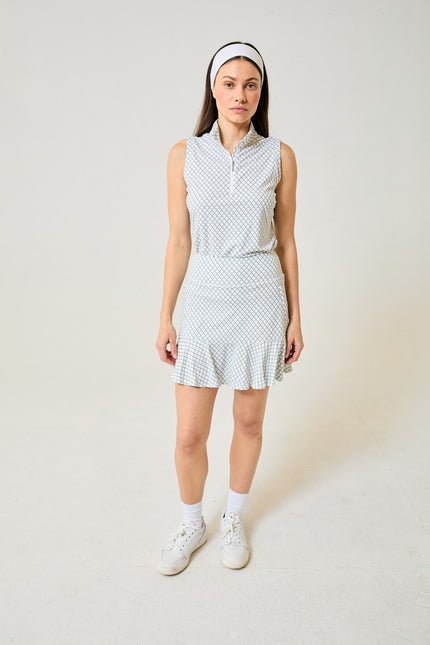 Tess Ice Sleeveless - Lush Lattice