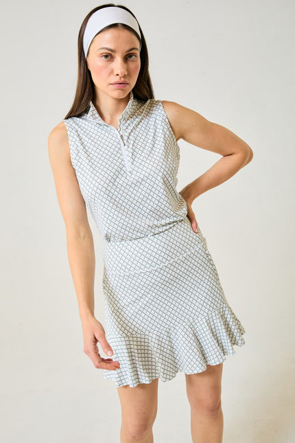 Tess Ice Sleeveless - Lush Lattice